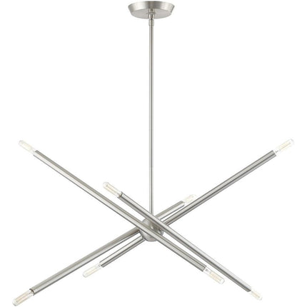 Eight Light Dimmable Chandelier With Shades HomeRoots
