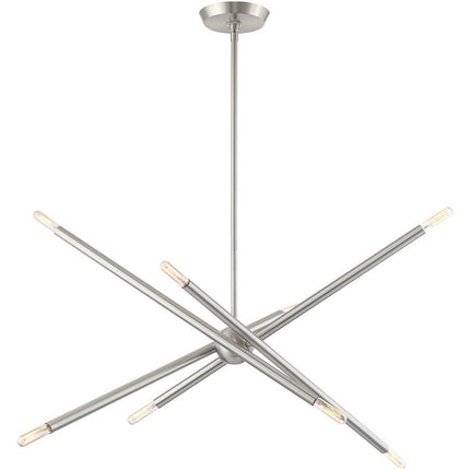Eight Light Dimmable Chandelier With Shades HomeRoots