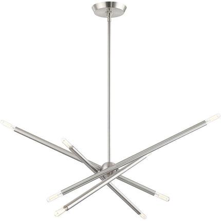 Eight Light Dimmable Chandelier With Shades HomeRoots