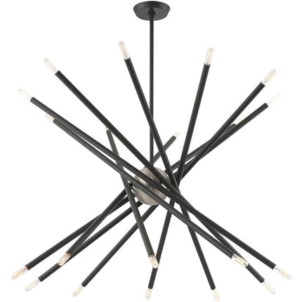 Gray Multi Light Metal Dimmable Chandelier With Shades
