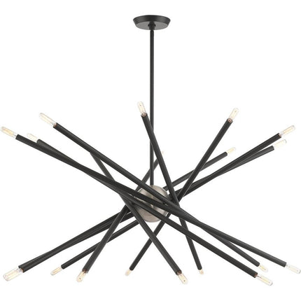 Gray Multi Light Metal Dimmable Chandelier With Shades