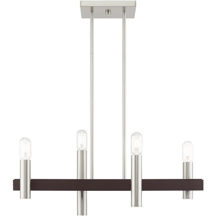 Four Light Dimmable Chandelier With Shades HomeRoots