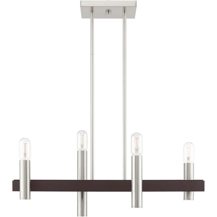 Four Light Dimmable Chandelier With Shades HomeRoots