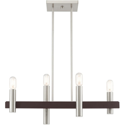 Four Light Dimmable Chandelier With Shades HomeRoots