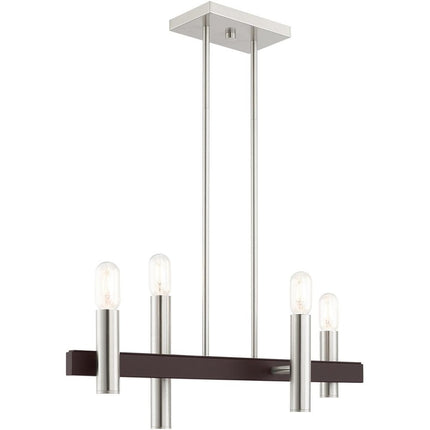 Four Light Dimmable Chandelier With Shades HomeRoots