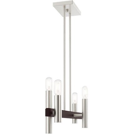Four Light Dimmable Chandelier With Shades HomeRoots