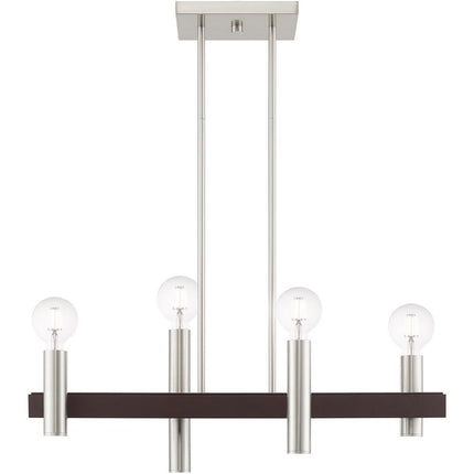 Four Light Dimmable Chandelier With Shades HomeRoots