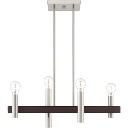 Four Light Dimmable Chandelier With Shades HomeRoots