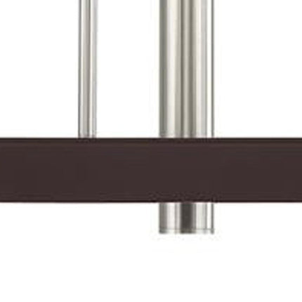 Bronze Eight Light Metal Dimmable Chandelier With Shades