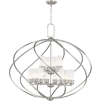 Twelve Light Dimmable Chandelier With Shades HomeRoots