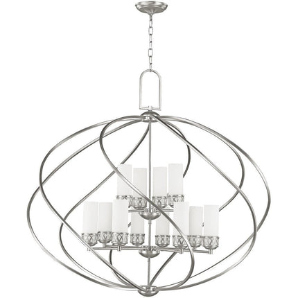 Twelve Light Dimmable Chandelier With Shades HomeRoots