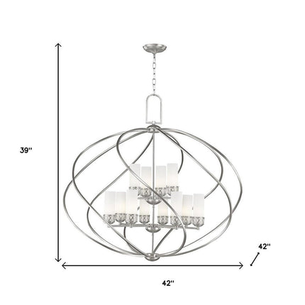 Twelve Light Dimmable Chandelier With Shades HomeRoots