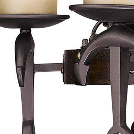 Bronze Six Light Metal Dimmable Chandelier With Shades HomeRoots