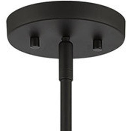 Black Four Light Metal Dimmable Chandelier With Shades
