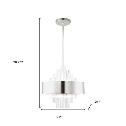 Eight Light Dimmable Chandelier With Shades HomeRoots