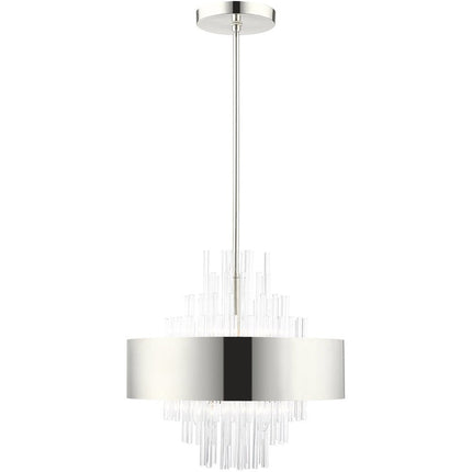 Eight Light Dimmable Chandelier With Shades HomeRoots