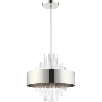 Eight Light Dimmable Chandelier With Shades HomeRoots