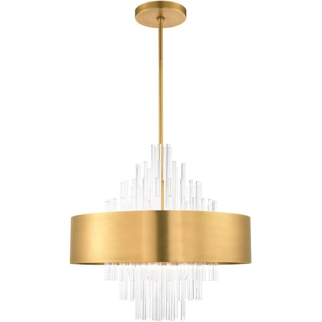 Ten Light Dimmable Chandelier With Shades HomeRoots