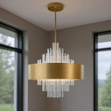 Ten Light Dimmable Chandelier With Shades HomeRoots