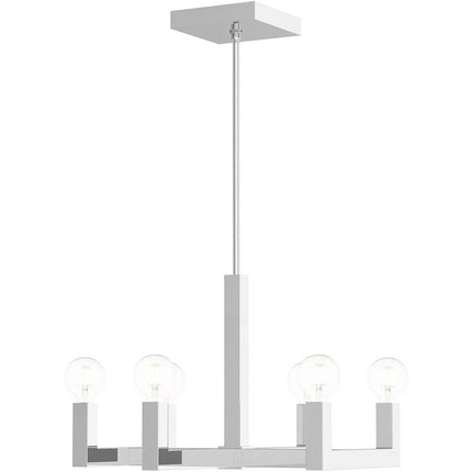 Six Light Dimmable Chandelier With Shades HomeRoots