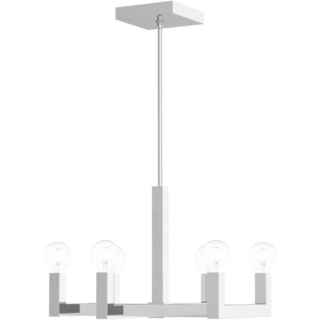 Six Light Dimmable Chandelier With Shades HomeRoots
