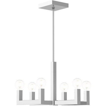 Six Light Dimmable Chandelier With Shades HomeRoots