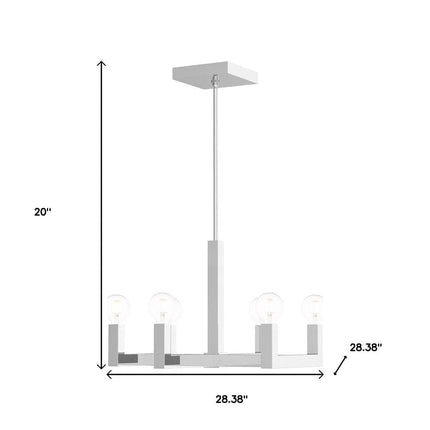 Six Light Dimmable Chandelier With Shades HomeRoots