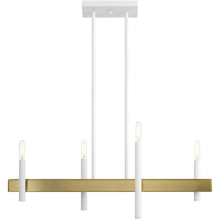 Four Light Dimmable Chandelier With Shades HomeRoots