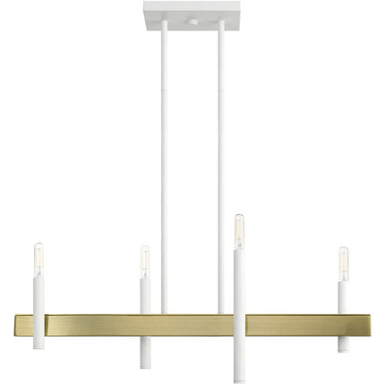 Four Light Dimmable Chandelier With Shades HomeRoots