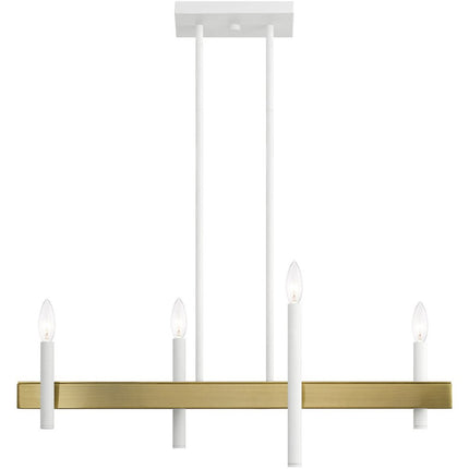 Four Light Dimmable Chandelier With Shades HomeRoots