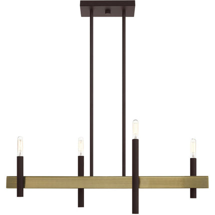 Four Light Dimmable Chandelier With Shades HomeRoots