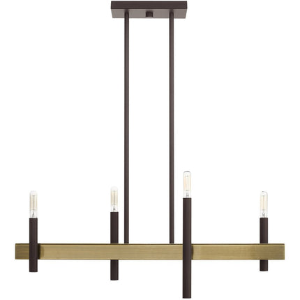 Four Light Dimmable Chandelier With Shades HomeRoots