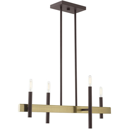 Four Light Dimmable Chandelier With Shades HomeRoots