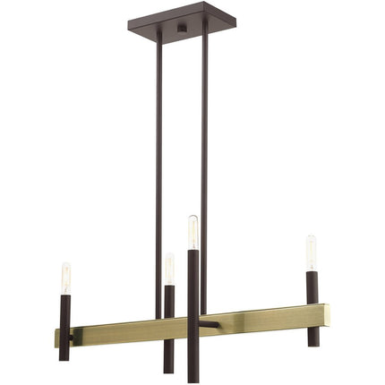 Four Light Dimmable Chandelier With Shades HomeRoots