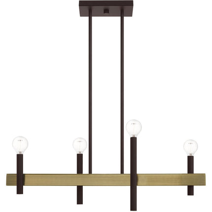 Four Light Dimmable Chandelier With Shades HomeRoots