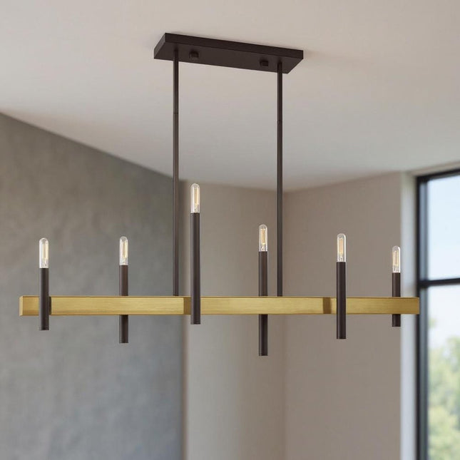Six Light Dimmable Chandelier With Shades HomeRoots