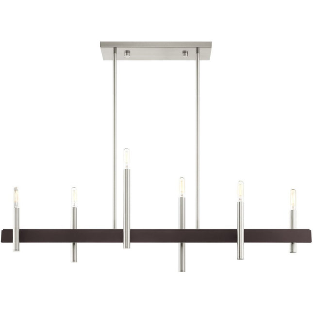 Six Light Dimmable Chandelier With Shades HomeRoots