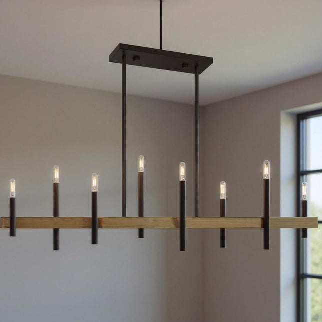Eight Light Dimmable Chandelier With Shades HomeRoots