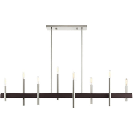 Eight Light Dimmable Chandelier With Shades HomeRoots