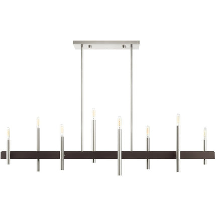 Eight Light Dimmable Chandelier With Shades HomeRoots