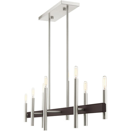 Eight Light Dimmable Chandelier With Shades HomeRoots