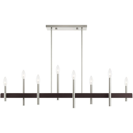 Eight Light Dimmable Chandelier With Shades HomeRoots