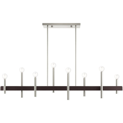 Eight Light Dimmable Chandelier With Shades HomeRoots