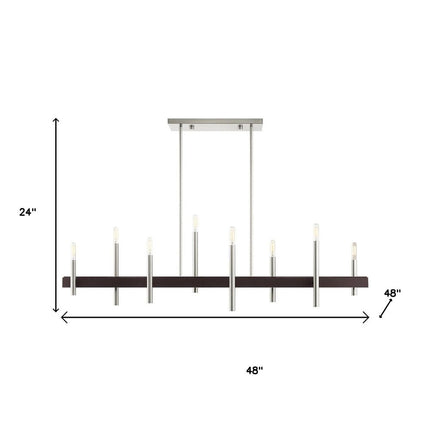 Eight Light Dimmable Chandelier With Shades HomeRoots