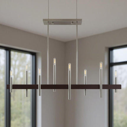 Eight Light Dimmable Chandelier With Shades HomeRoots