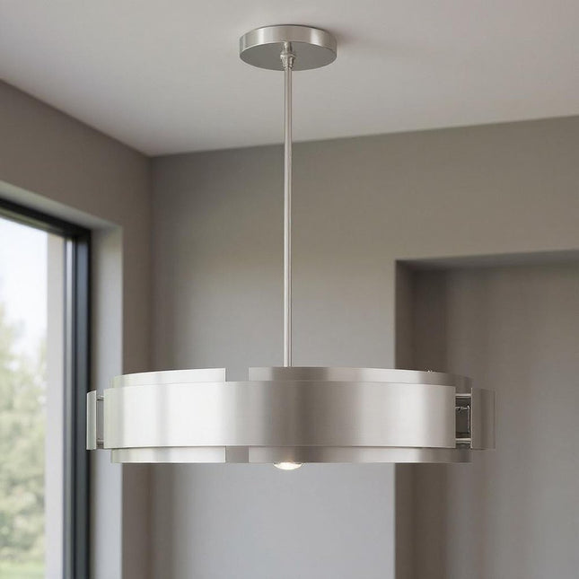 Seven Light Dimmable Chandelier With Shades HomeRoots