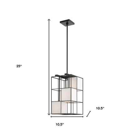 Black Four Light Metal Dimmable Chandelier With Shades