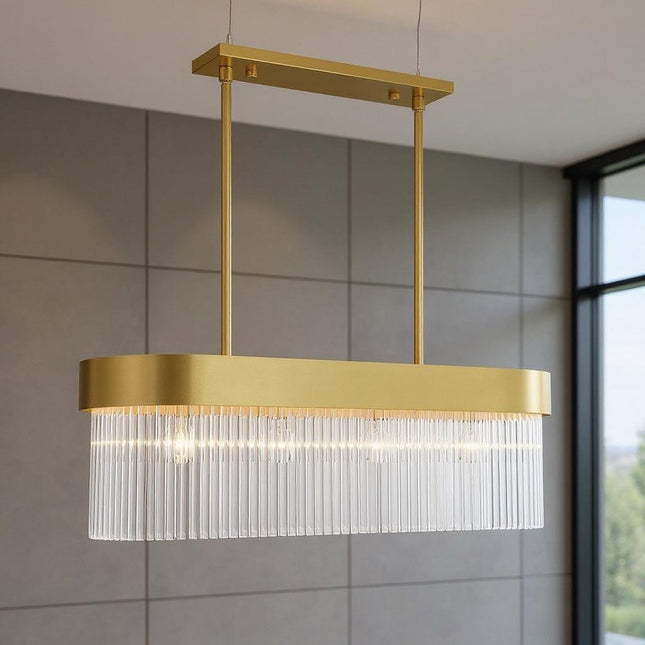 Four Light Dimmable Chandelier With Shades HomeRoots