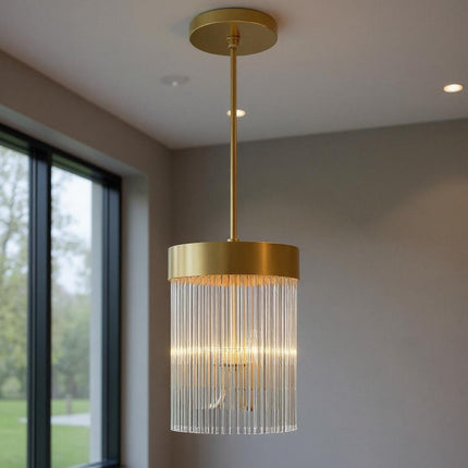 Three Light Dimmable Chandelier With Shades HomeRoots