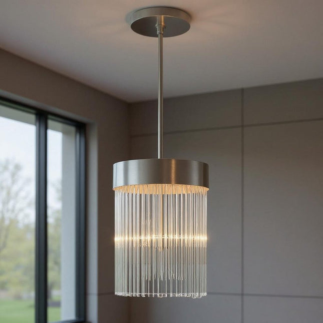 Three Light Dimmable Chandelier With Shades HomeRoots